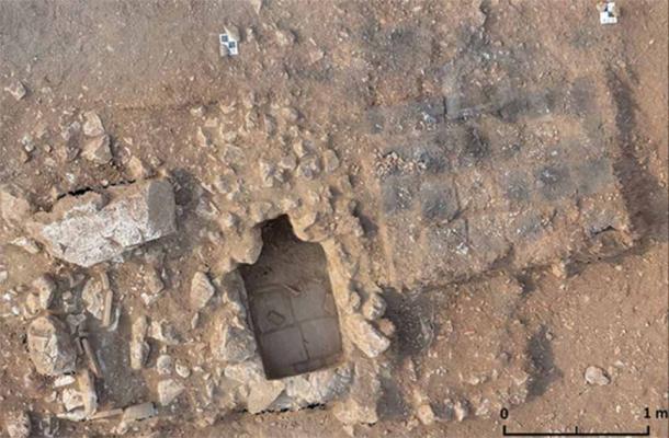 Cremation area (right) and two middle-imperial Roman tombs under excavation. (© Sagalassos Archaeological Research Project/ Antiquity Publications Ltd)