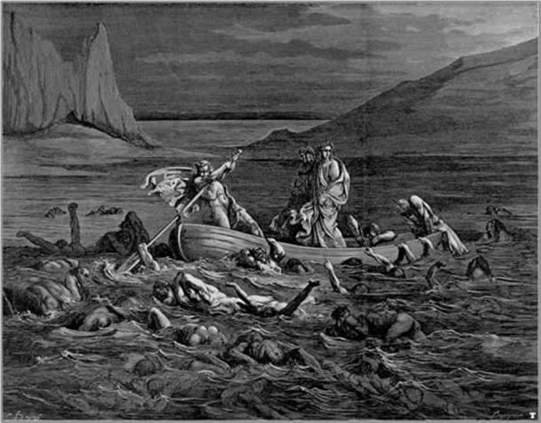 Crossing the Styx, illustration by Gustave Doré, 1861. 