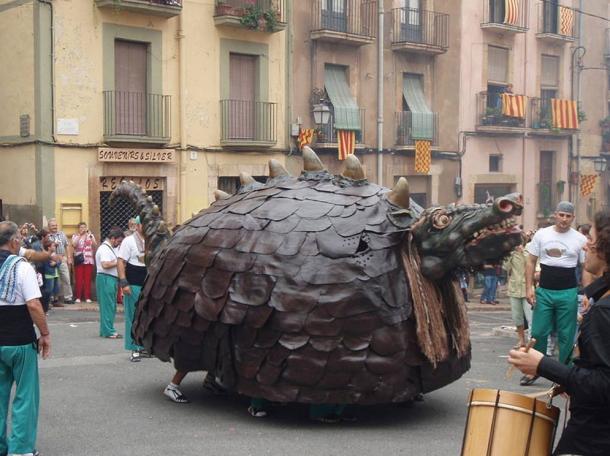 Cucafera during the "Fiesta Mayor de Santa Tecla" in Tarragona, Spain.
