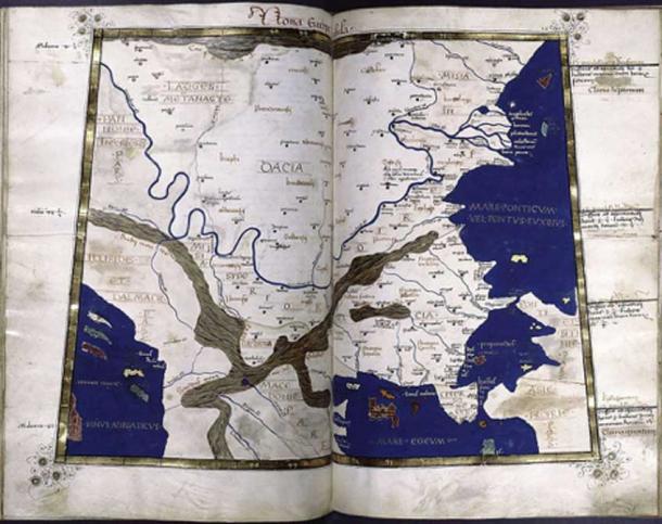 Χάρτης Dacia βλ.  Πτολεμαίος (2ος αιώνας μ.Χ.)