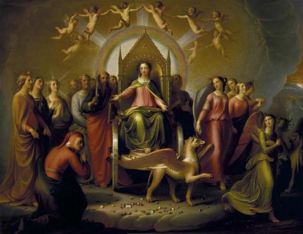 The Meeting of Dante and Beatrice in Purgatory (1853) Andrea Pierini