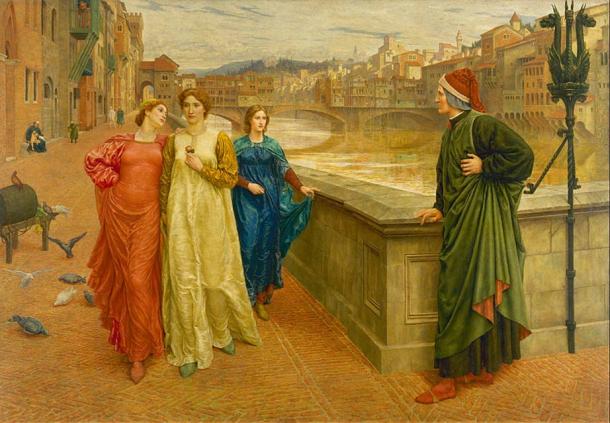 Dante and Beatrice (1882/1884), Henry Holiday