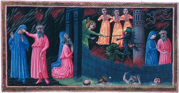 Dante and Virgil arrive at Dis