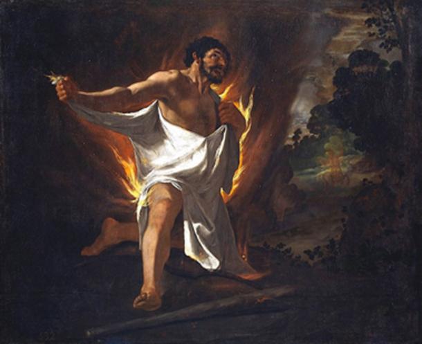 Death of Hercules, painting by Francisco de Zurbarán. (Alonso de Mendoza / Public Domain)