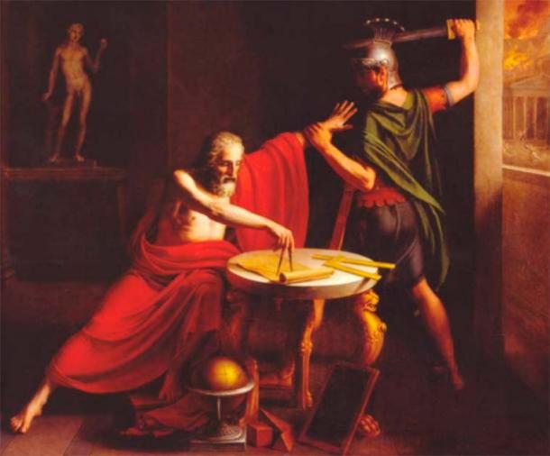 The Death of Archimedes by Thomas Degeorge, 1815 (Public Domain)