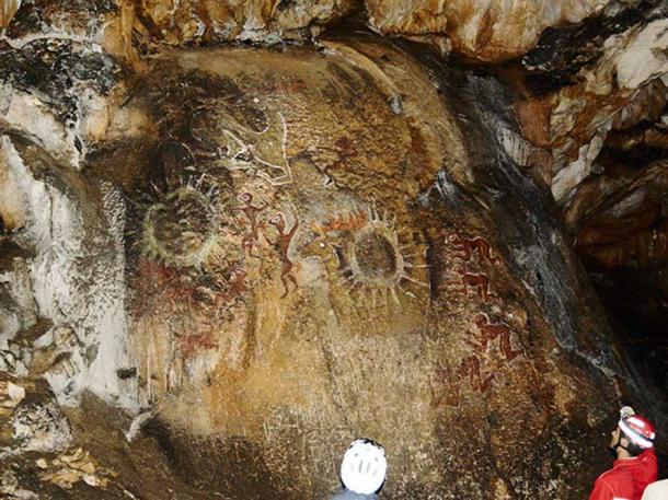 Deep cave art in Crimea.