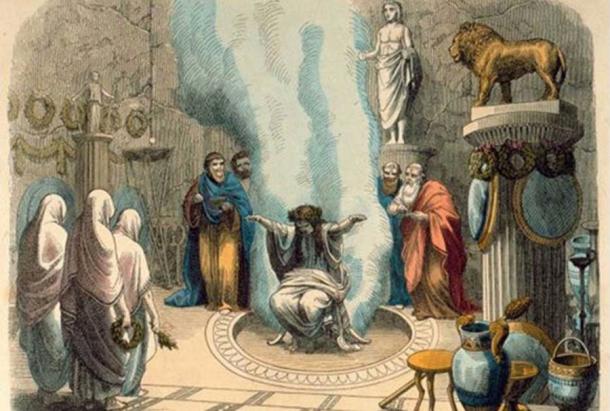 "Delphic Oracle" from ancient Greece in a painting by Heinrich Leutemann. (Public domain)