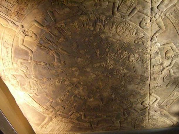 The Dendera zodiac as displayed at the Louvre