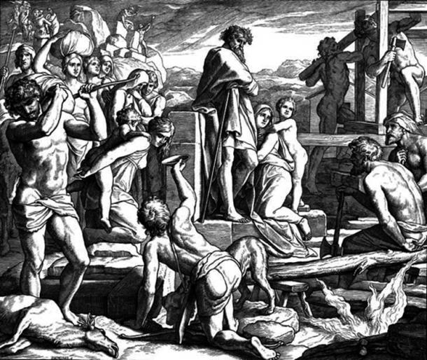 Depiction of Cain establishing the city of Enoch. (Ldorfman / Public Domain)