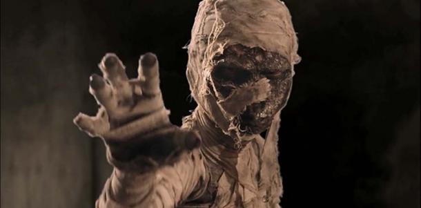 Depiction of a mummy from a modern ad.