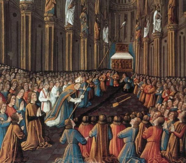 Depiction of the discovery of the Holy Lance (Jean Colombe / Public domain)