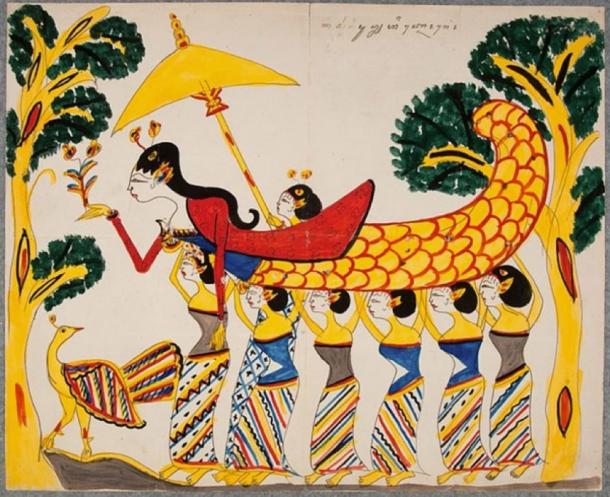 Depiction of Nyi Blorong (circa 1928) National Museum of World Cultures (Public Domain)
