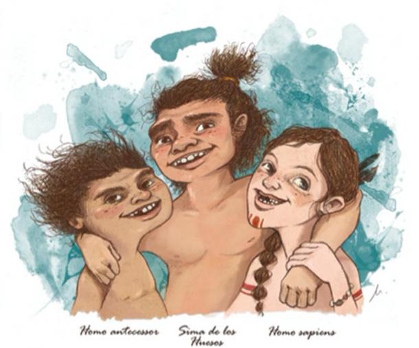 Depiction of Homo antecessor / Homo sapiens from Sima de los Huesos, Atapuerca. (CENIEH)