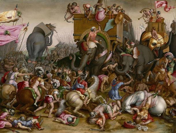 Depiction of Hannibal and the Carthaginians fighting in battle. (Art Institute of Chicago / Public domain)