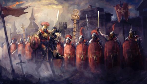 Depiction of a Roman army before battle. (vukkostic / Adobe stock)