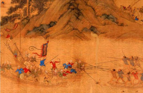Depiction of Ming Victory over Japanese Wako Pirates (Public Domain)
