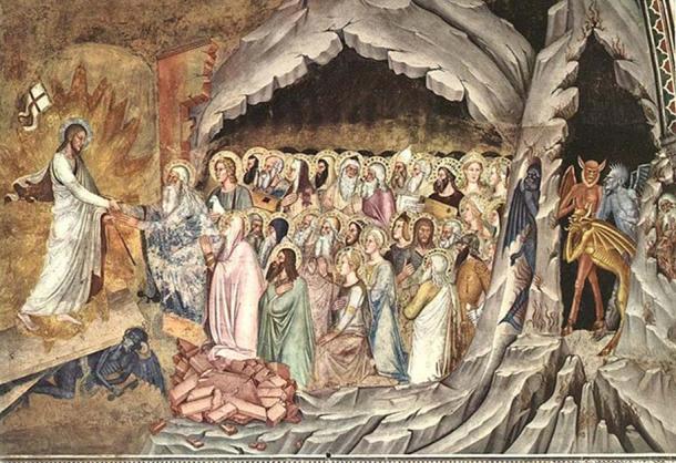 Descent of Christ to Limbo by Andrea di Bonaiuto, 14th century. (Public Domain)