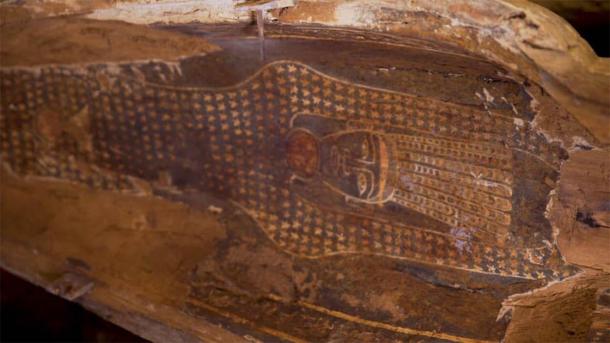 Detail of one of the coffins discovered at Saqqara. (Egyptian Ministry of Tourism and Antiquities)