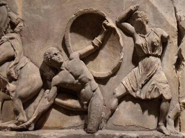 Detail of the Amazon Frieze from the Mausoleum at Halicarnassus: combats between Amazons and Greeks. 2012 by Carole Raddato. (Carole Raddato/CC BY-SA 2.0)