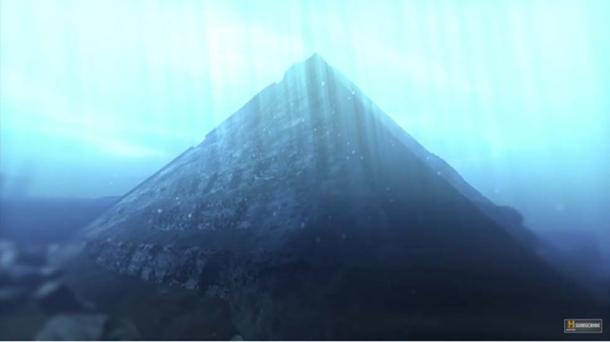 Digital reconstruction of a pyramid submerged in Fuxian Lake, China.