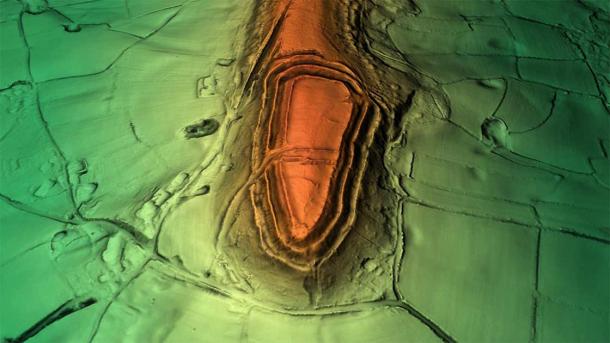 Digital terrain model of the British Iron Age hillfort at Hembury. (Rouven Meidlinger / CC BY-SA 4.0)