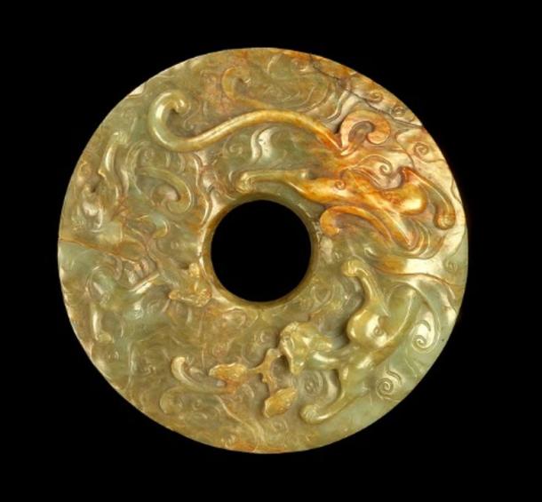 Perforated Disc (Bi) with Dragons. China, Ming Dynasty