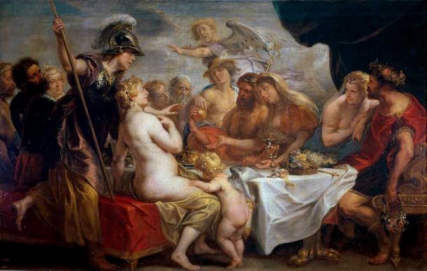 The Golden Apple of Discord, Jacob Jordaens, 1633 (Public Domain)