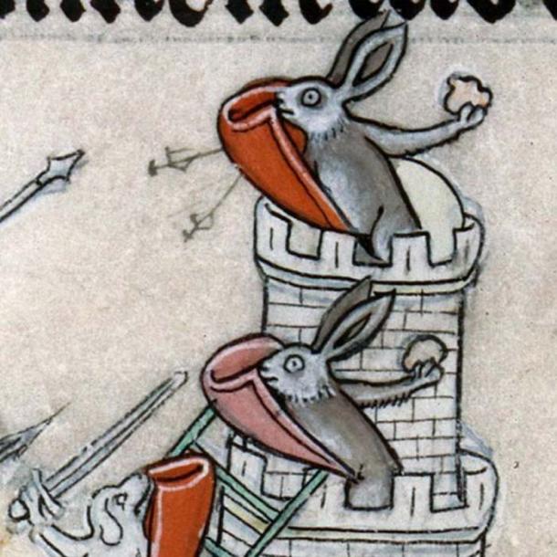 Drolleries of the Middle Ages included rabbits engaged in acts of violence. (Kallinikov / Public Domain)
