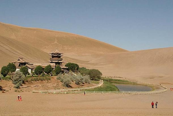 The letters were found outside Dunhuang, pictured