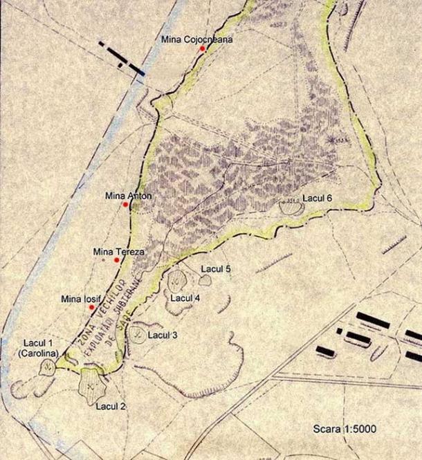 Durgău and the lakes from an old mining site from Salina Turda