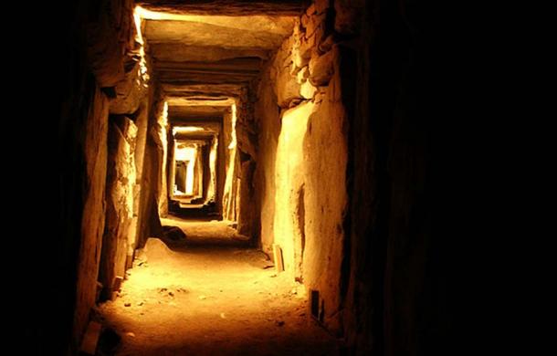 Eastern Passage inside the megalithic site of Knowth, Co. Meath, Ireland. 