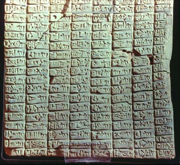 One of the Ebla tablets. 