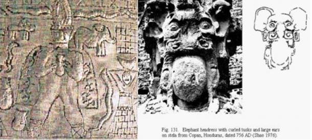 Placa de Ecuador (izquierda) - Crédito: Colección Crespi.  Copán, Honduras 756 AD - Crédito: Shao (derecha) (Autor proporcionado)