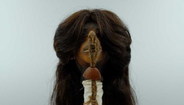 Métodos forenses, junto con métodos de arqueología digital, han demostrado que esta tsantsa ecuatoriana o cabeza reducida que se exhibe en el Museo Chatham-Kent en Chatham, Ontario, es 100% real y humana. (Más uno)