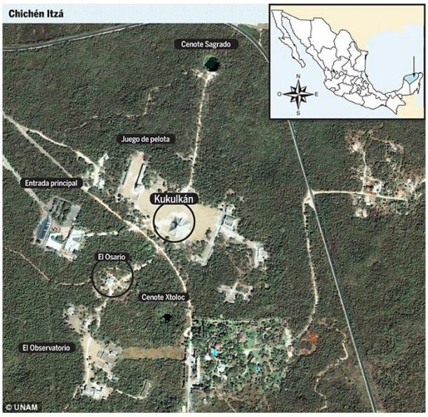 The El Castillo subterranean chamber might interconnect with other cenotes, forming a water network. 