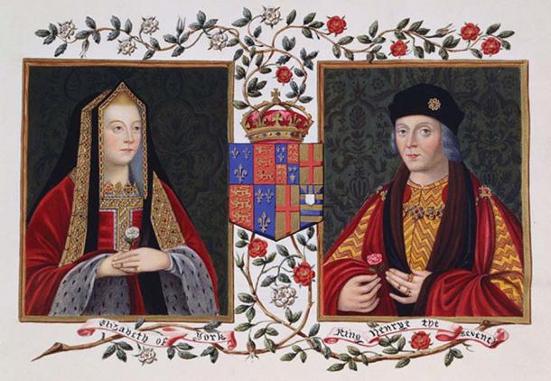 Double Portrait of Elizabeth of York and Henry VII Holding The White Rose of York. (Jappalang / Public Domain)
