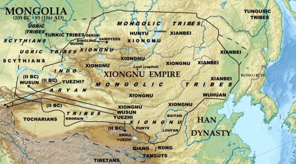 The Xiongnu Empire and the long-lost nomad Dragon City near Luut (Khiruge / CC BY-SA 4.0)