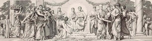 Engraving of the mural