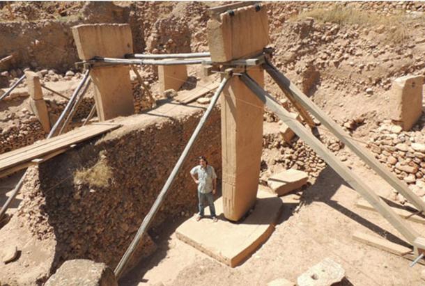 Enormous T-shaped pillars at Göbeklitepe. 