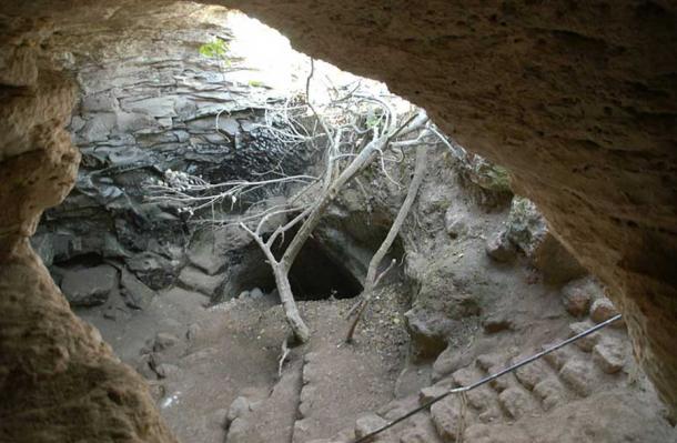 Entrance to a cave used by Bar Kochba rebels. 