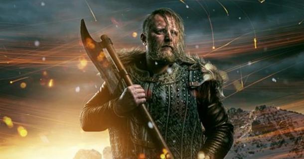 A Viking warrior with an axe. Eric Bloodaxe raided around Britain before settling into a kingship there