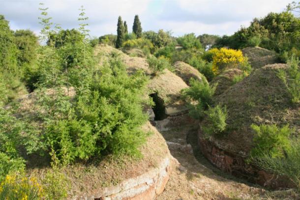 The Etruscan necropolis was organized with a city-like plan. 