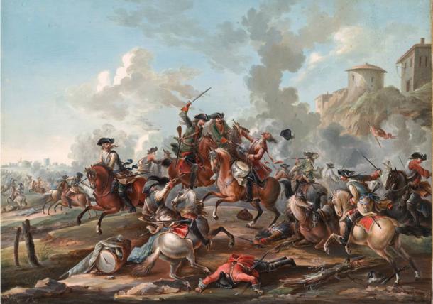 Ferguson claims war is a relatively ‘new’ development and that there is little evidence of regular wars in the Stone Age.  European Cavalry Battle Scene