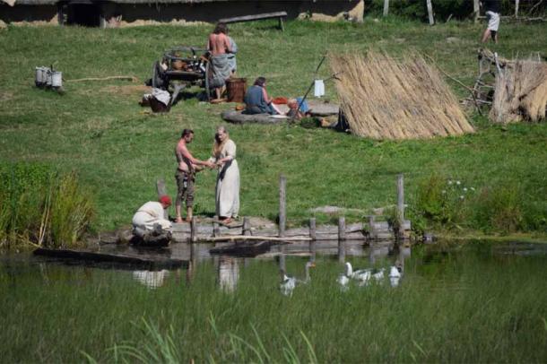 La vida cotidiana de los vikingos podía ser bastante pastoral y relajante (dominio público)