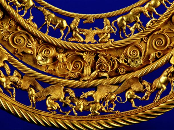 Example of Scythian art, gold neckpiece, from a royal kurgan, 4th century BC. (AeroSSC / Public Domain)
