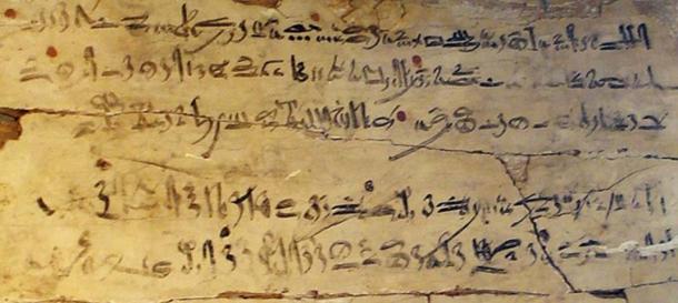 Example of a scribe's exercise tablet with hieratic text. Wood. Dynasty XVIII, reign of Amenhotep I, c. 1514-1493 BC. Text is an excerpt from ‘The Instructions of Amenemhat’ (Dynasty XII) and reads: 