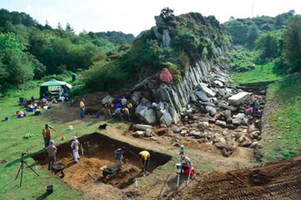 Excavation of a quarry in Wales where Stonehenge's 'bluestones' came from. (University College London)