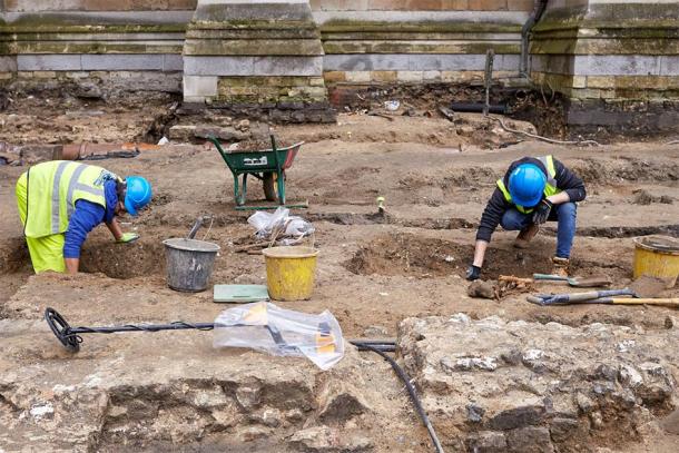 Pre-Construct Archaeology have been excavating the Great Sacristy site at Westminster Abbey before the construction of new ticketing and security facilities. (Image: Westminster Abbey)
