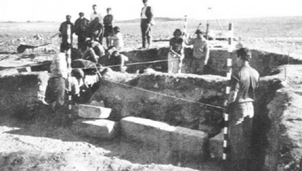 Excavations at the site.