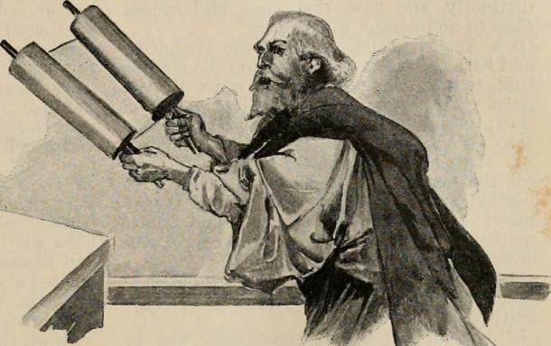 Ezra the Priest brought the law before the congregation. "The art Bible, comprising the Old and New Testaments: with numerous illustrations." (1896). (Internet Archive Book Images)